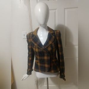 Equestrian Style Blazer Willow & Clay Plaid Size S